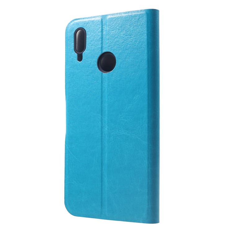Crazy Horse Texture Stand Card Holder Leather Protector Shell for Huawei nova 3i / P Smart+ - Blue-2