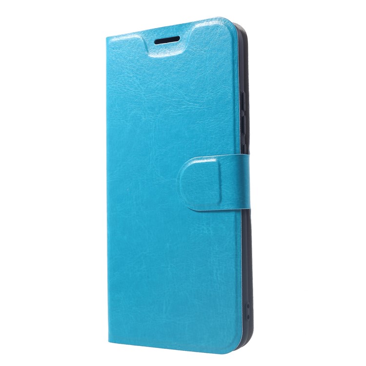 Crazy Horse Texture Stand Card Holder Leather Protector Shell for Huawei nova 3i / P Smart+ - Blue-3