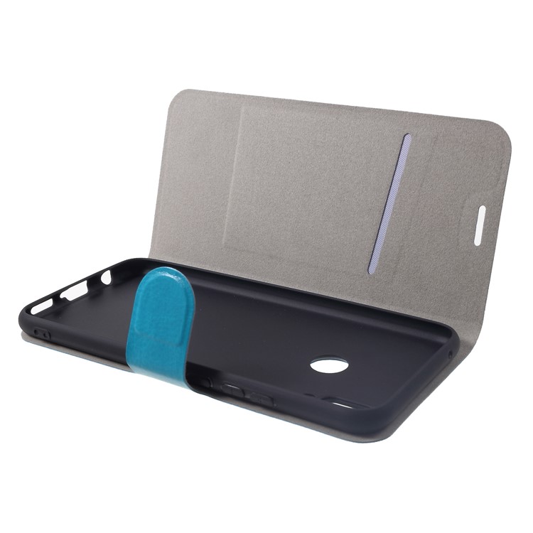 Crazy Horse Texture Stand Card Holder Leather Protector Shell for Huawei nova 3i / P Smart+ - Blue-5