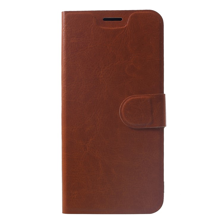 Crazy Horse Texture Stand Card Holder Leather Phone Case for Huawei nova 3i / P Smart+ - Brown-1