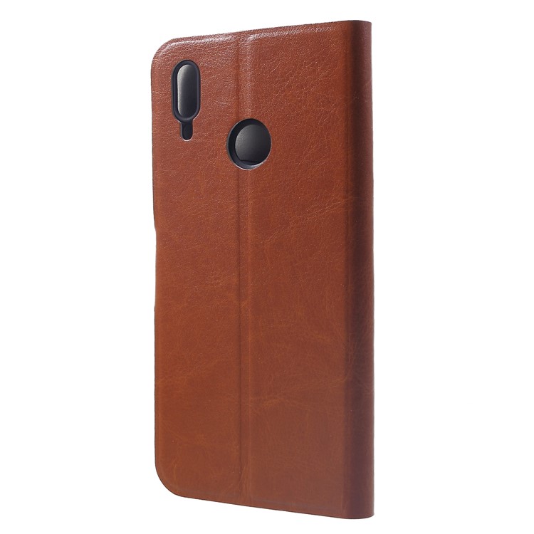 Crazy Horse Texture Stand Card Holder Leather Phone Case for Huawei nova 3i / P Smart+ - Brown-2