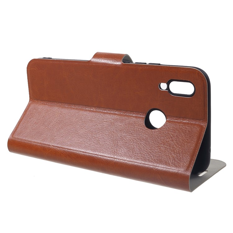 Crazy Horse Texture Stand Card Holder Leather Phone Case for Huawei nova 3i / P Smart+ - Brown-4