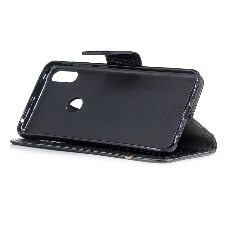 Crocodile Texture Splicing PU Leather Wallet Case for Asus Zenfone Max Pro (M1) ZB601KL - Black-5