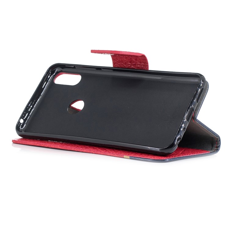 Crocodile Texture Splicing PU Leather Wallet Casing for Asus Zenfone Max Pro (M1) ZB601KL - Red-4