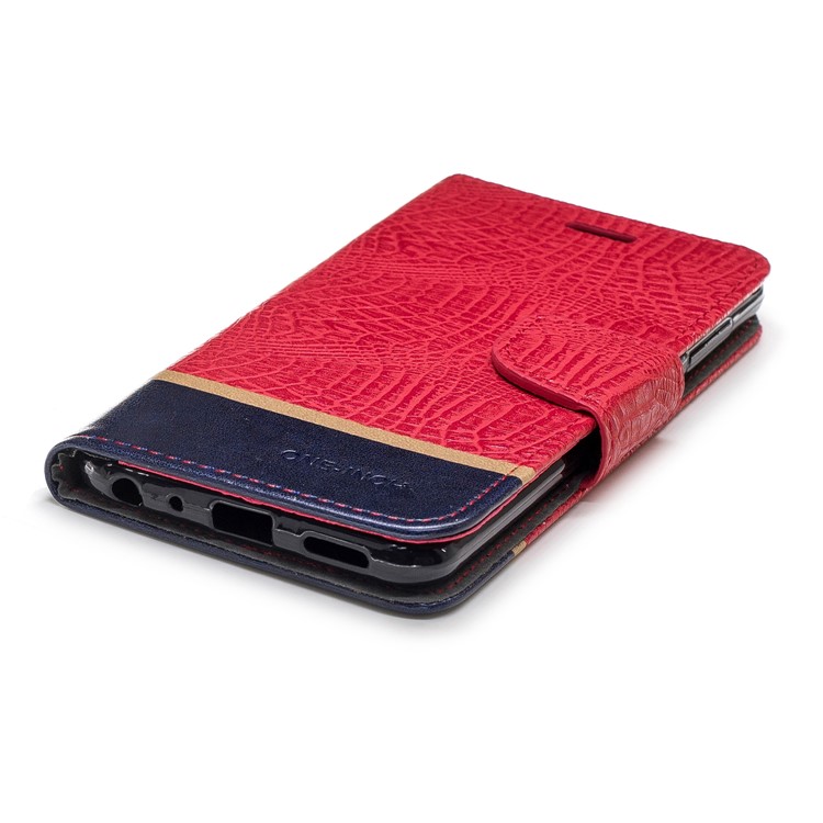 Crocodile Texture Splicing PU Leather Wallet Casing for Asus Zenfone Max Pro (M1) ZB601KL - Red-5