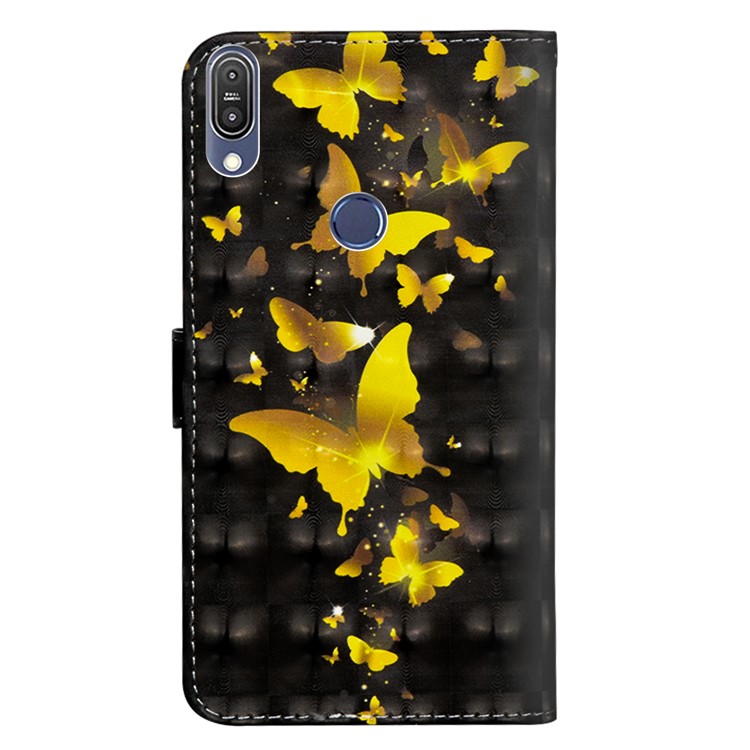 Pattern Printing Leather Wallet Case for Asus Zenfone Max Pro (M1) ZB601KL - Butterfly Pattern-5