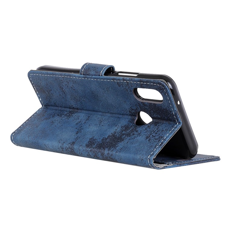 (Vintage Style) PU Leather Stand Wallet Cell Phone Cover for Asus Zenfone Max (M2) ZB633KL - Blue-7