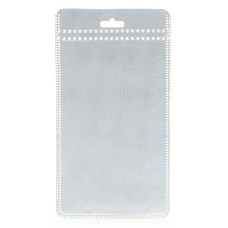 50Pcs/Lot Cloth and PET Packaging Bag for iPhone Case, Size: 18 x 11cm - Silver Color-2
