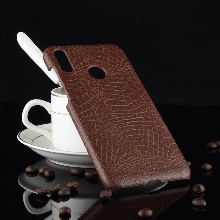 Crocodile Texture PU Leather Coated Plastic Protective Case for Asus Zenfone Max (M2) ZB633KL - Brown-2