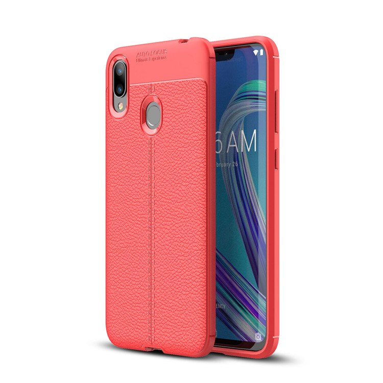 Litchi Grain TPU Protective Mobile Shell for Asus Zenfone Max (M2) ZB633KL - Red-1