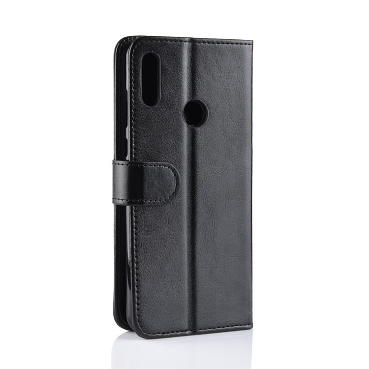 Crazy Horse Wallet Leather Stand Cell Phone Case with Magnet for Asus Zenfone Max Pro (M2) ZB631KL - Black-4
