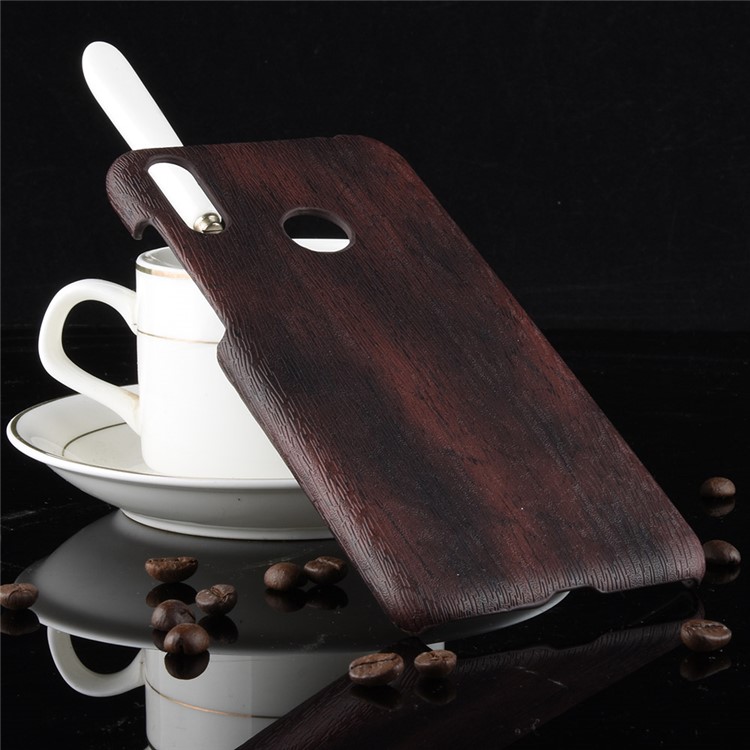 Wood Texture PU Leather Skin PC Back Case for Asus Zenfone Max Pro (M2) ZB631KL - Black-5