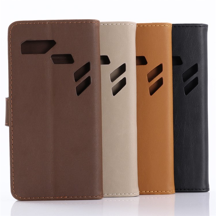 Retro Style Crazy Horse PU Leather Magnetic Wallet Case for Asus ROG Phone (ZS600KL) - Black-7