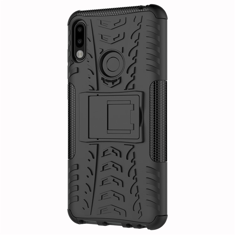 Cool Tyre PC + TPU Hybrid Case with Kickstand for Asus Zenfone Max Pro (M2) ZB631KL - Black-4