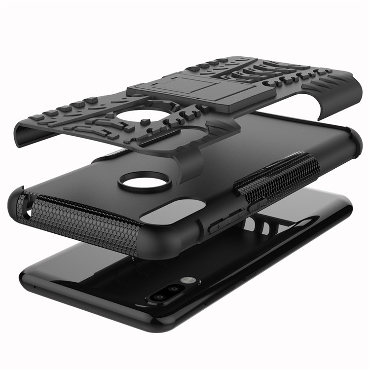 Cool Tyre PC + TPU Hybrid Case with Kickstand for Asus Zenfone Max Pro (M2) ZB631KL - Black-7