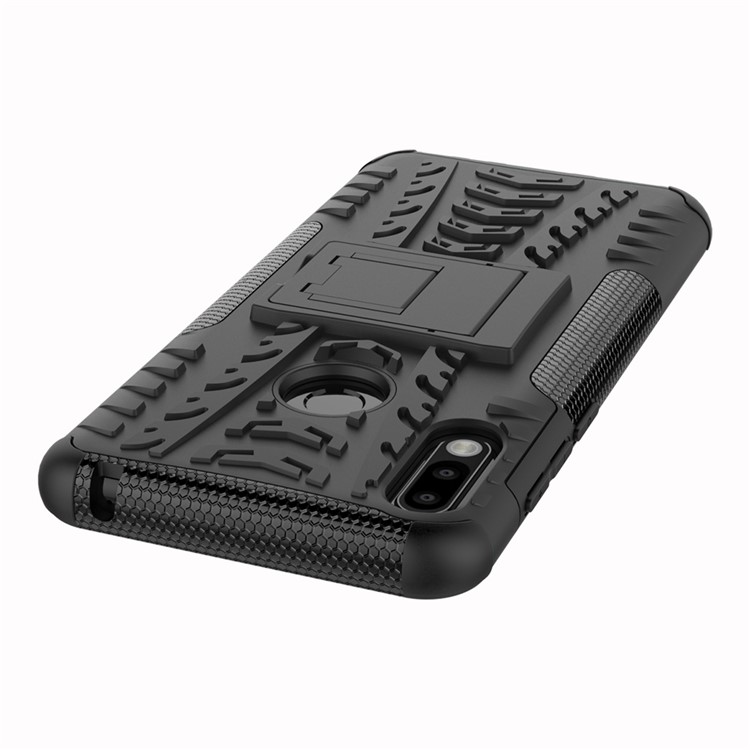 Cool Tyre PC + TPU Hybrid Case with Kickstand for Asus Zenfone Max Pro (M2) ZB631KL - Black-8