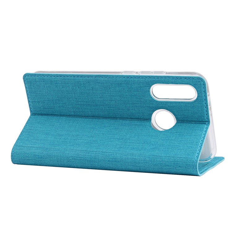 VILI DMX Cruz Textura Couro Stand Case Para Asus Zenfone Max Pro (m2) ZB631KL - Azul-4