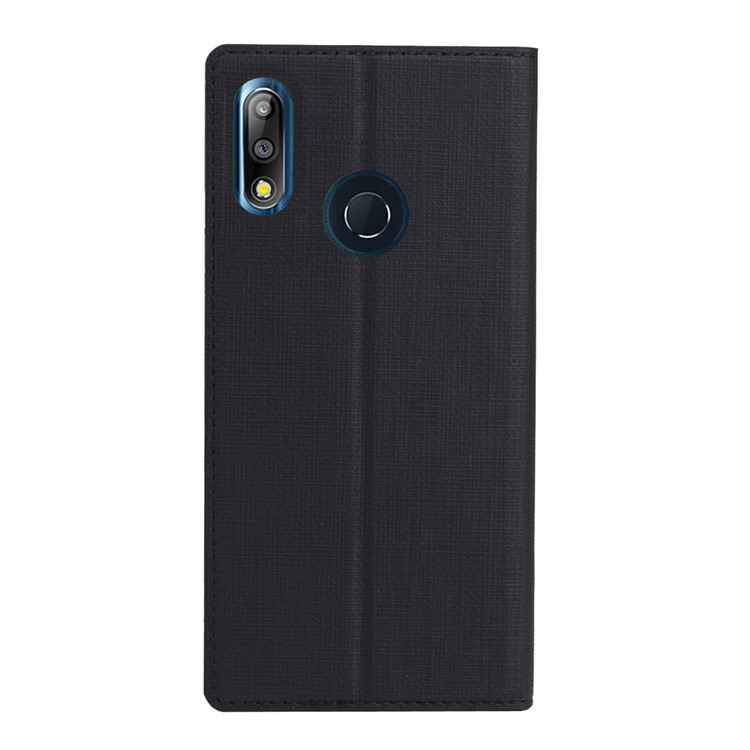 VILI DMX Cruz Textura Couro Stand Case Para Asus Zenfone Max Pro (m2) ZB631KL - Preto-3