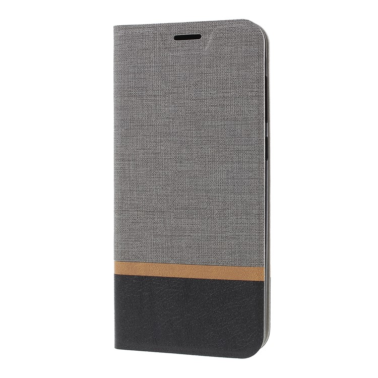 Cross Pattern Leather Card Holder Phone Cover (Built-in Steel Sheet) for Asus Zenfone Max (M2) ZB633KL - Grey-4