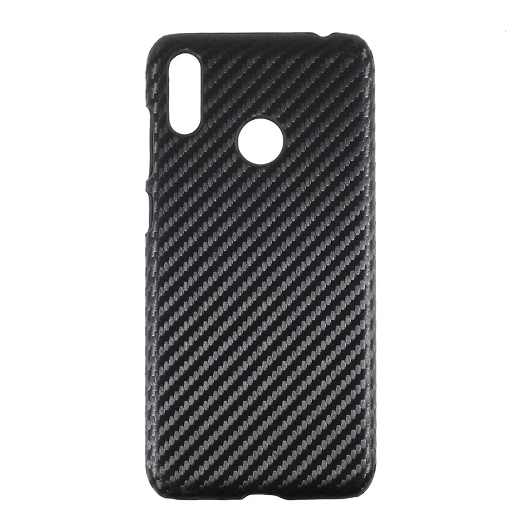 Leather Coated PC Phone Cover for Asus Zenfone Max (M2) ZB633KL - Carbon Fiber Texture-1