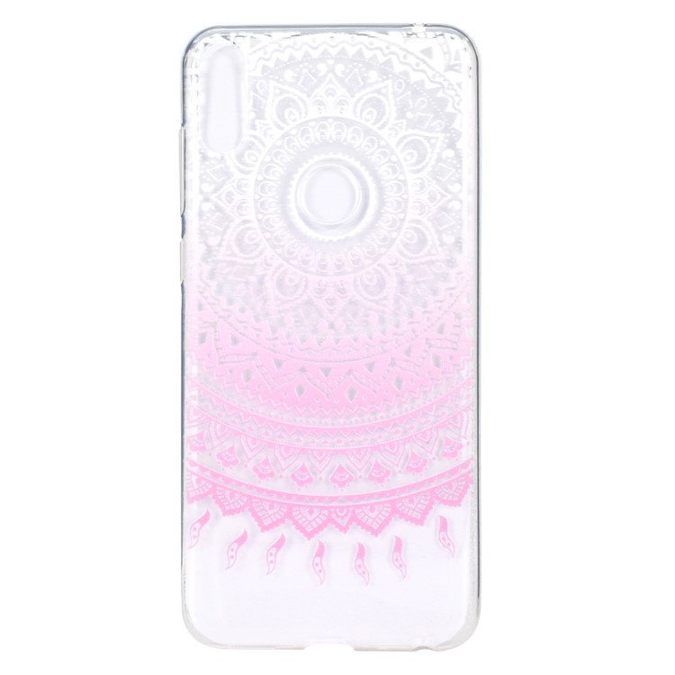 Estampa Padrão Macio TPU Telefone Case Para Asus Zenfone Max Pro (m2) ZB631KL - Mandala Rosa-2