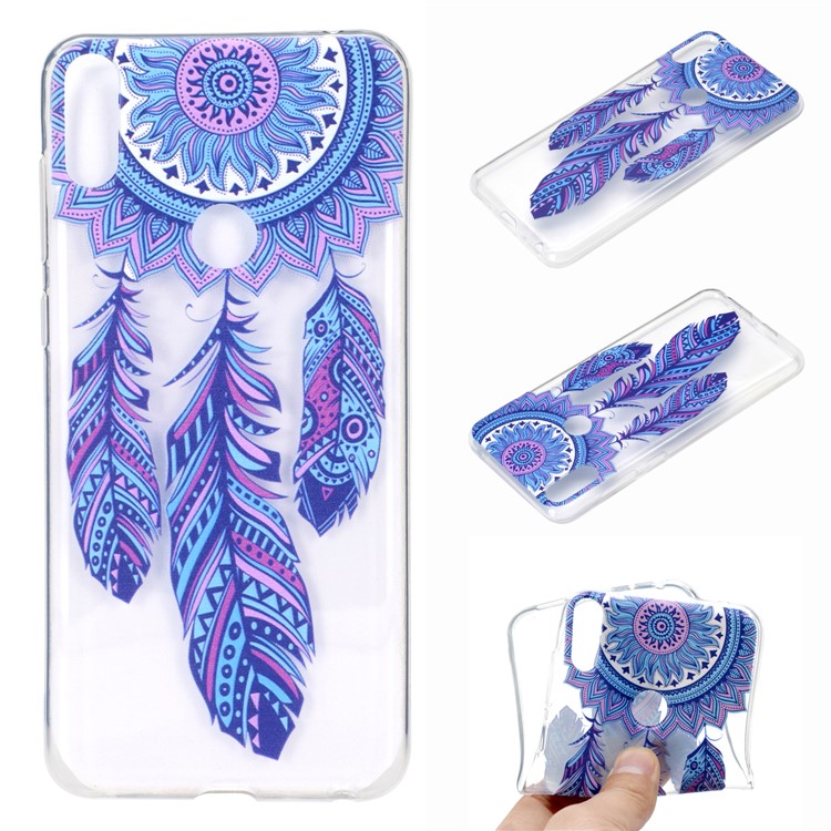 Estampa Padrão Macio TPU Telefone Case Para Asus Zenfone Max Pro (m2) ZB631KL - Apanhador De Sonhos-1