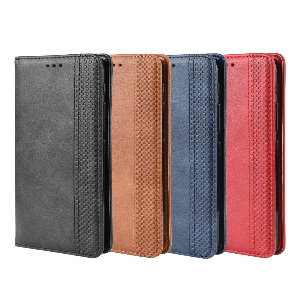 Vintage Style PU Leather Wallet Phone Cover for Asus Zenfone 6 ZS630KL/Zenfone 6z/Zenfone 6 2019 - Black-10