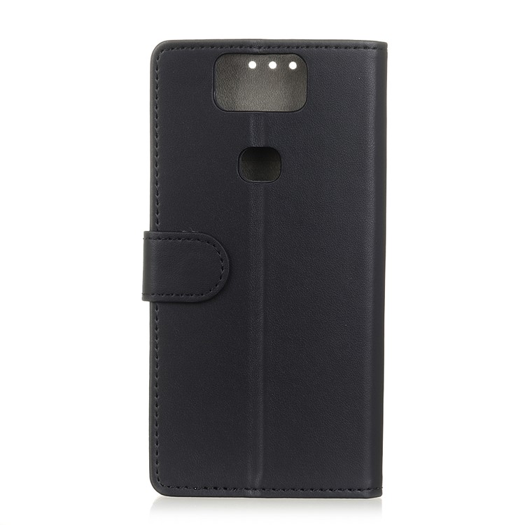 For Asus Zenfone 6 ZS630KL PU Leather Protective Cover with Wallet Stand - Black-5