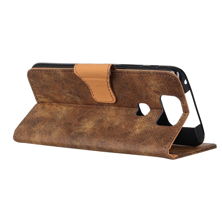 Vintage Style Wallet Stand Split Leather Phone Casing for Asus Zenfone 6 ZS630KL - Coffee-11