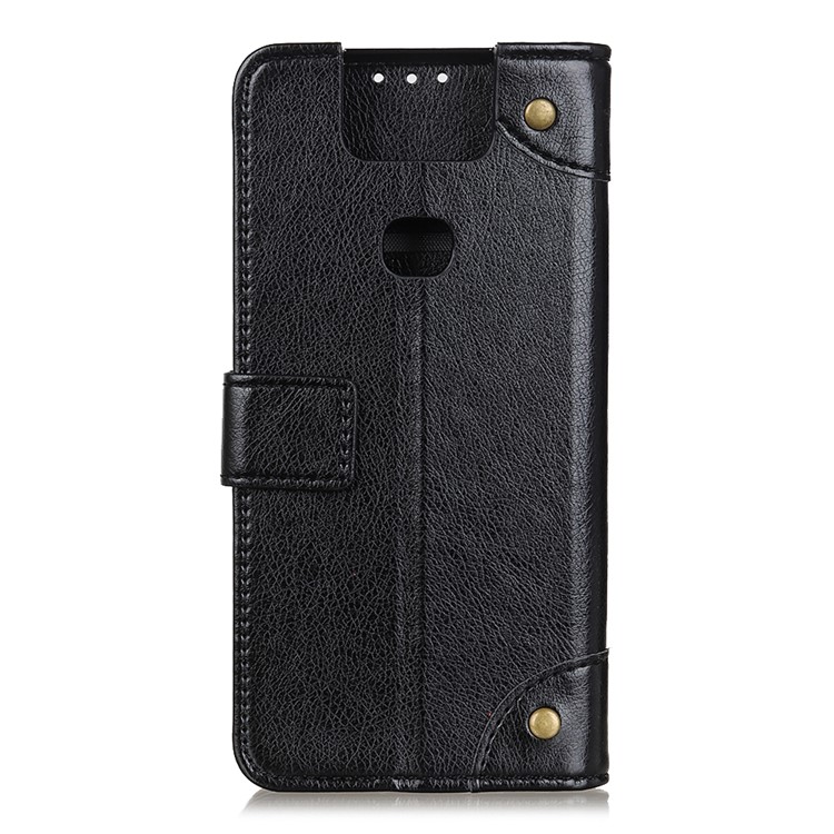 Nappa Texture Wallet Stand Leather Phone Cover for Asus Zenfone 6 ZS630KL - Black-3