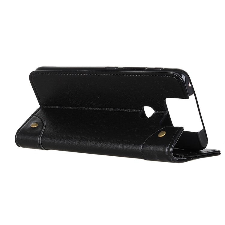 Nappa Texture Wallet Stand Leather Phone Cover for Asus Zenfone 6 ZS630KL - Black-4