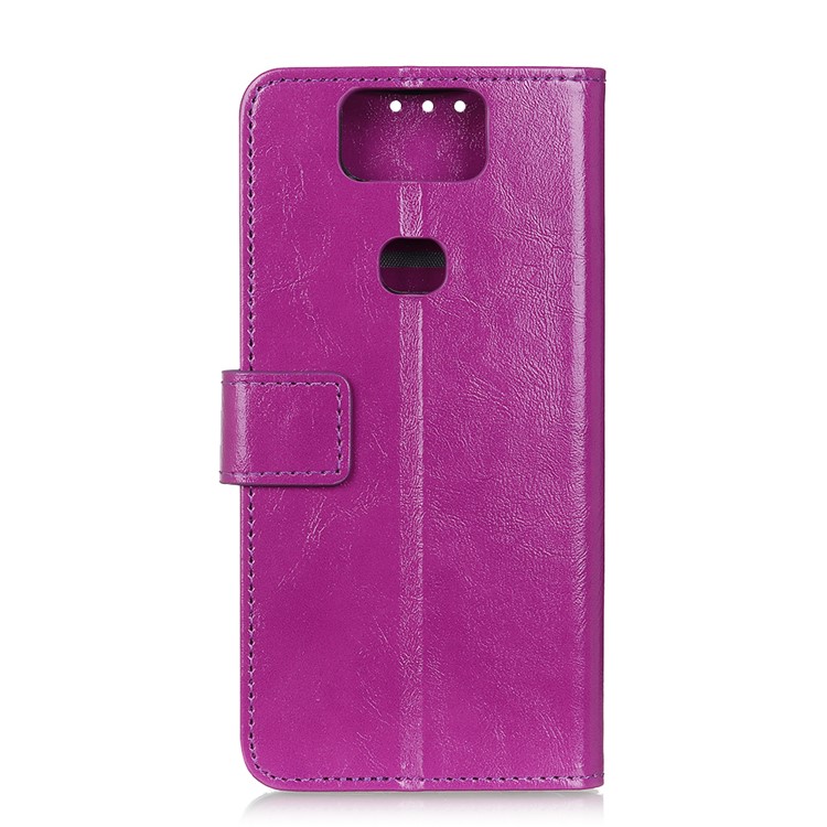 Crazy Horse Leather Wallet Phone Cover for Asus Zenfone 6 ZS630KL - Purple-2