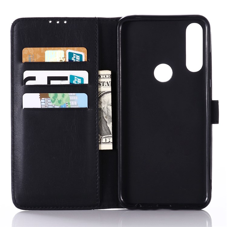 Crazy Horse Leather Wallet Stand Case for Asus Zenfone Max Plus (M2) ZB634KL - Black-3