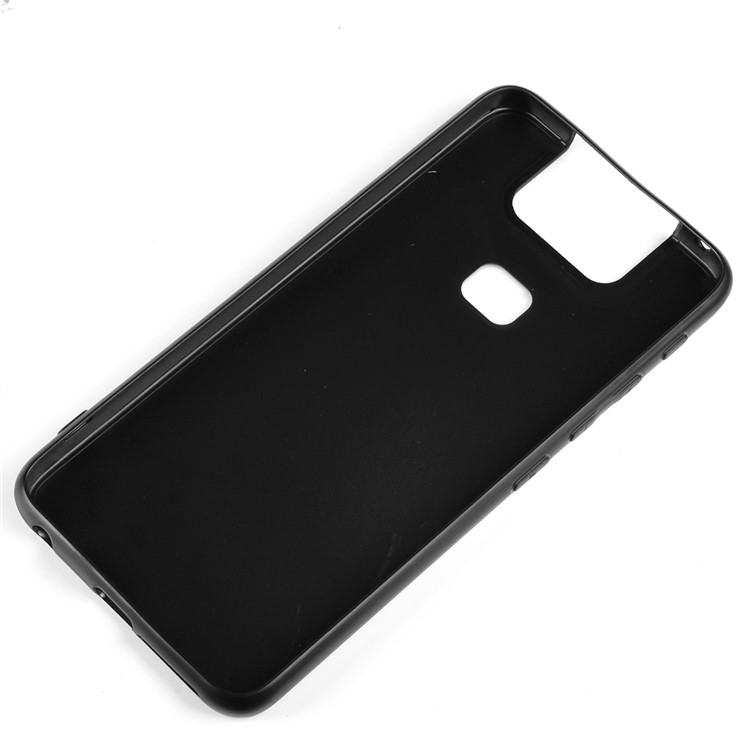 Jeans Cloth Bi-color Splicing PU Leather Coated PC TPU Hybrid Cover Mobile Phone Shell for Asus Zenfone 6 ZS630KL - Black-4