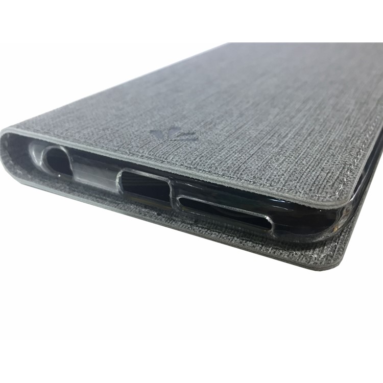 VILI DMX Cross Texture Stand Leather Card Holder Case for Asus Zenfone 6 ZS630KL - Grey-9