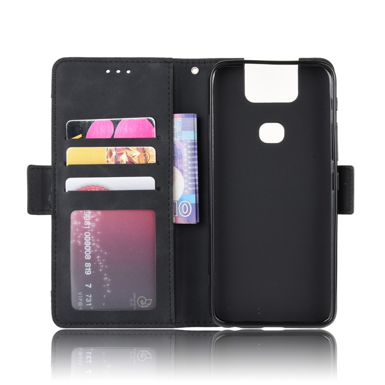 PU Leather Stand Wallet Phone Casing Cover for Asus Zenfone 6 ZS630KL - Black-3