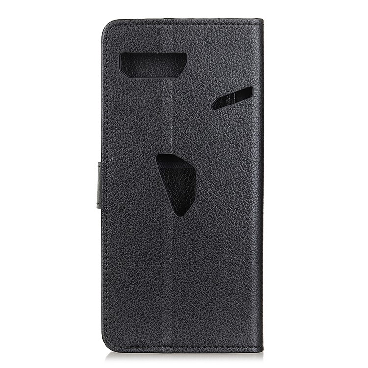 Litchi Skin Leather Wallet Case for Asus Zenfone ZS660KL - Black-10