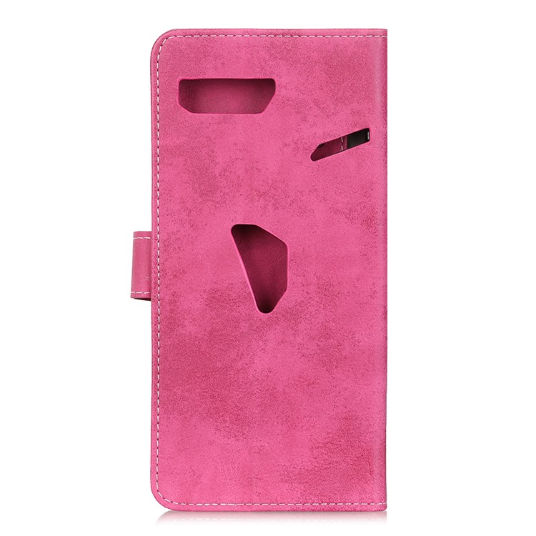 Vintage Style Leather Wallet Case for Asus ROG Phone II ZS660KL - Rose-3