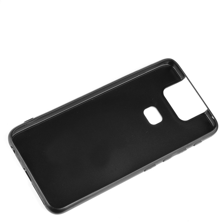 Leather Coated PC + TPU Combo Case for Asus Zenfone 6 ZS630KL - Black-4