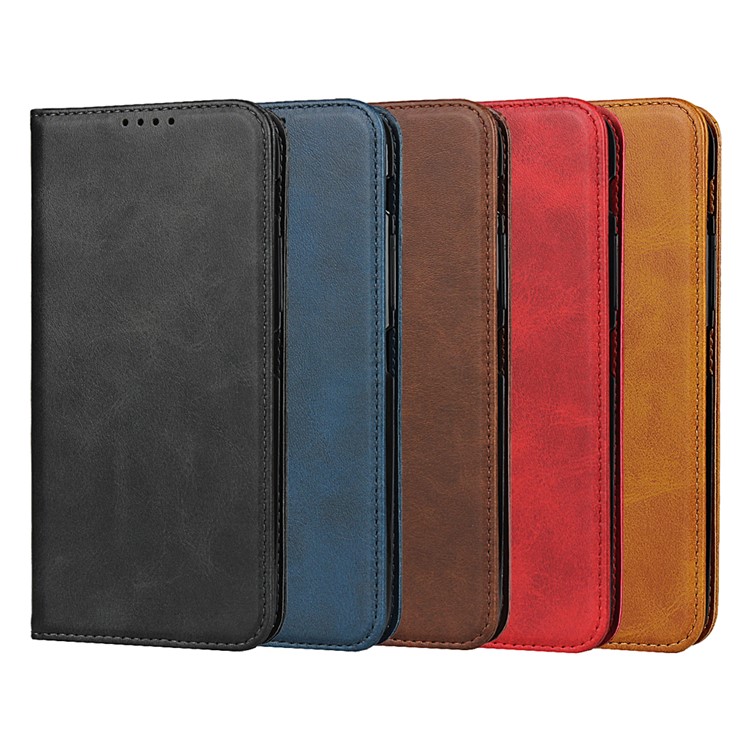 Auto-absorbed Leather Wallet Case with Stand Phone Shell for Asus Zenfone 6 ZS630KL - Black-8