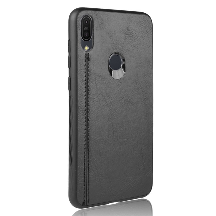 PU Leather Skin PC + TPU Hybrid Shell Case for Asus Zenfone Max Pro (M1) ZB601KL/ZB602KL - Black-4