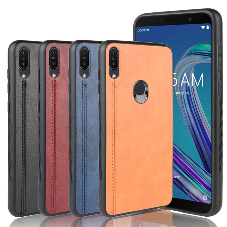 PU Leather Skin PC + TPU Hybrid Shell Case for Asus Zenfone Max Pro (M1) ZB601KL/ZB602KL - Black-7