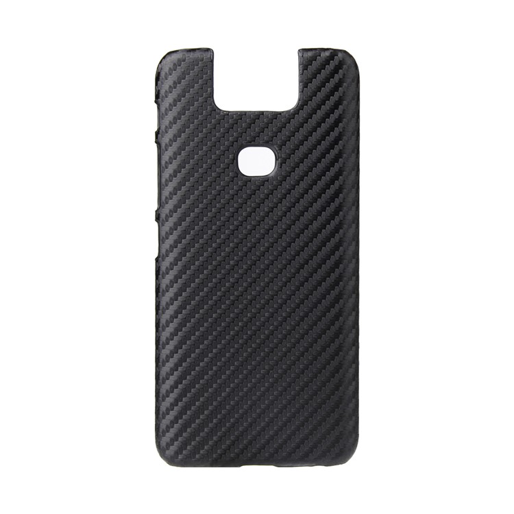 PU Leather Coated PC Back Shell for Asus Zenfone 6 ZS630KL - Carbon Fiber Texture-1