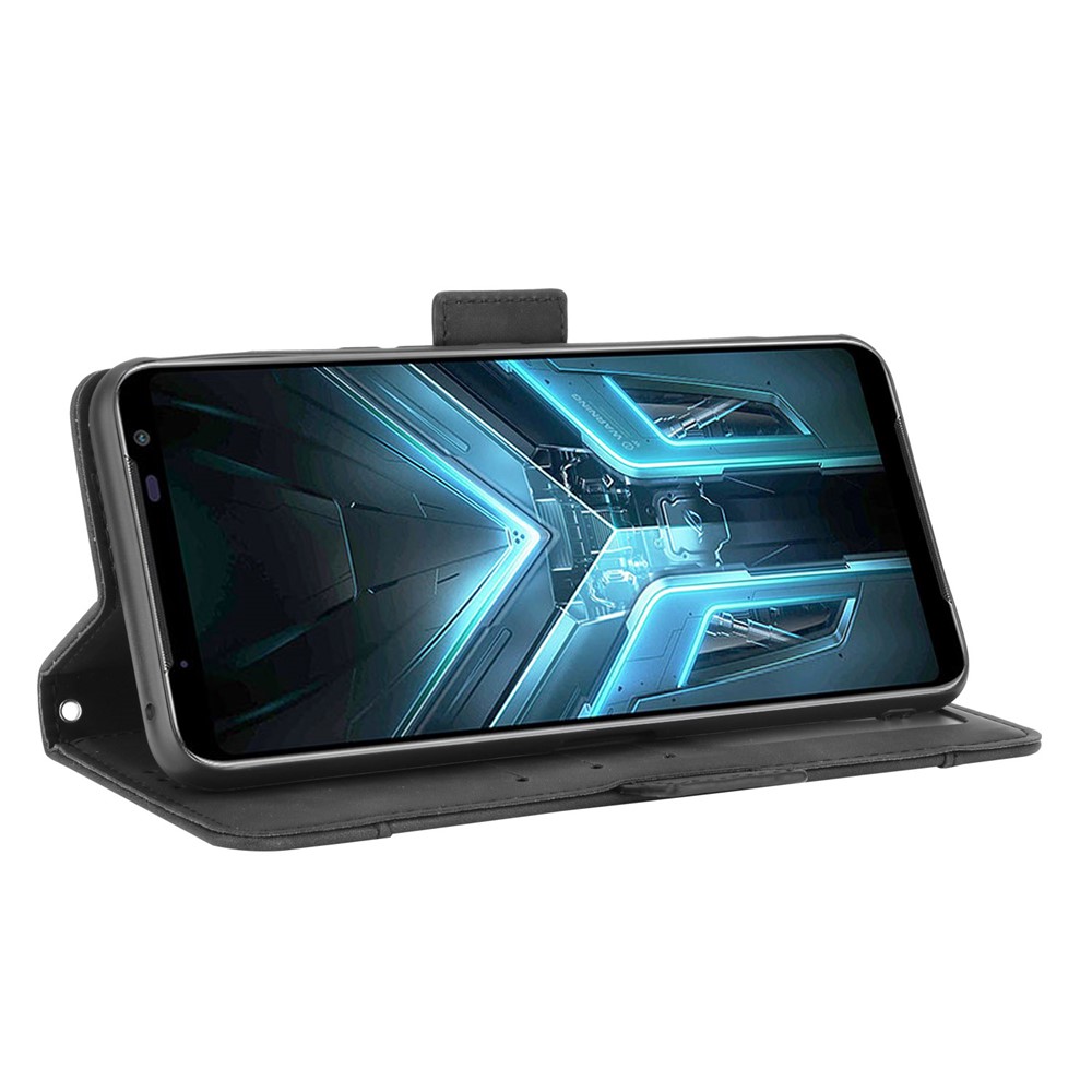 Wallet Stand Flip Leather Protective Case for Asus ROG Phone 3/ZS661KS/ROG Phone 3 Strix - Black-7