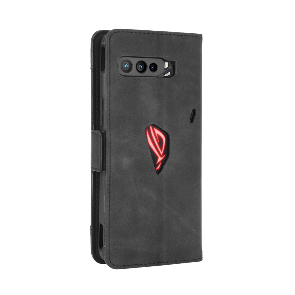 Wallet Stand Flip Leather Protective Case for Asus ROG Phone 3/ZS661KS/ROG Phone 3 Strix - Black-8