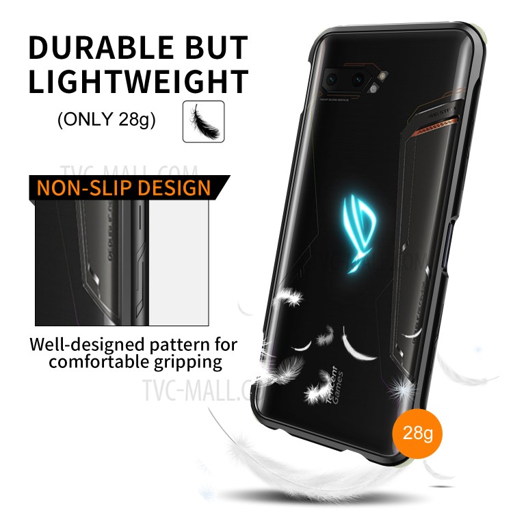 Le-Lock Series Drop Resistant Metal Bumper Cover for Asus ROG Phone II ZS660KL/ROG Phone 3 ZS661KS - Black-4