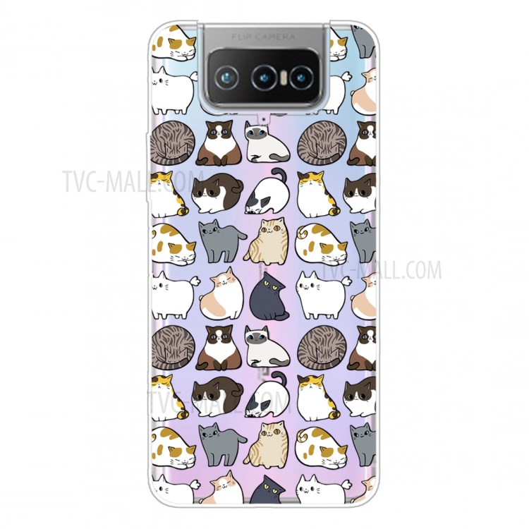 Pattern Printing Case TPU Cover for Asus Zenfone 7 Pro ZS671KS - Cute Cats-1