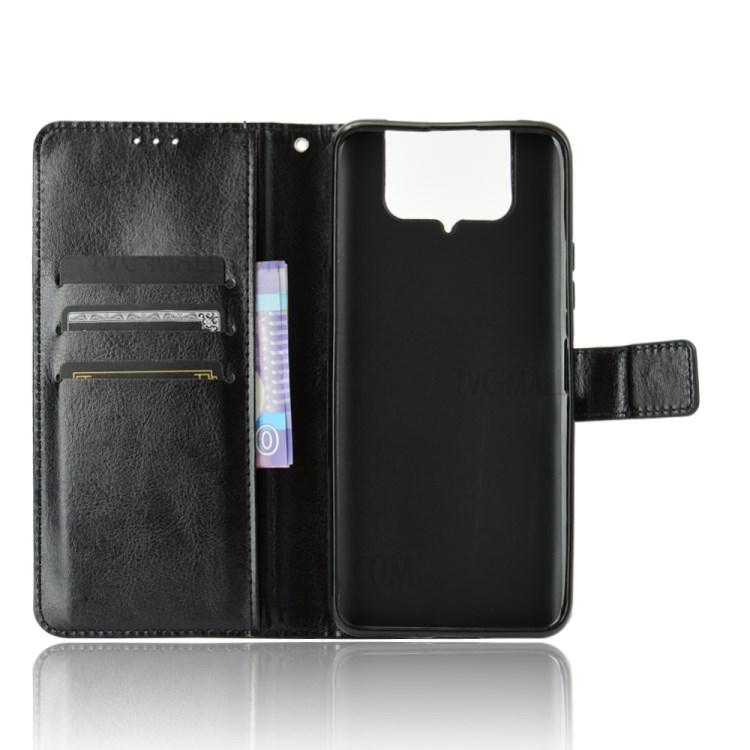 Crazy Horse Texture Wallet Leather Cover for Asus Zenfone 7 ZS670KS/7 Pro ZS671KS - Black-4