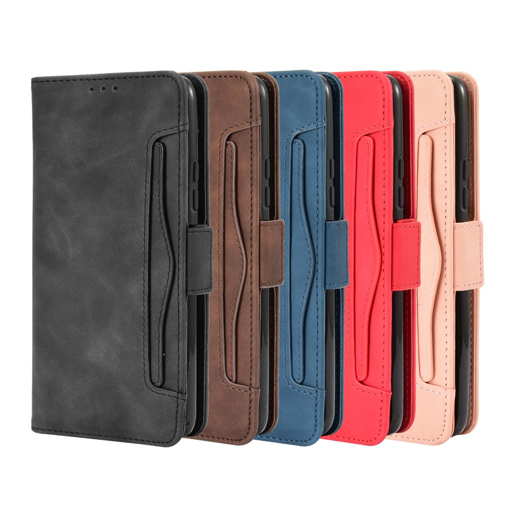 Multi-slot Leather Case Wallet Stand Shell Protector for Asus Zenfone 7 ZS670KS/Zenfone 7 Pro ZS671KS - Black-13