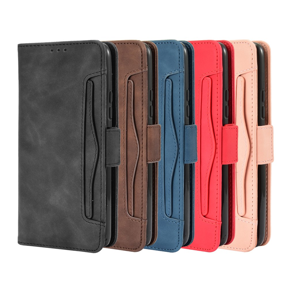 Multi-slot Leder-hülle Wallet Stand Shell Protektor Für Asus Zenfone 7 Zs670ks/zenfone 7 Pro Zs671ks - Schwarz